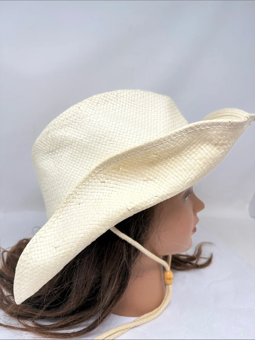Scala Western Sun Hat Natural Fiber Ivory Concho Coastal Cowgirl boho Festival